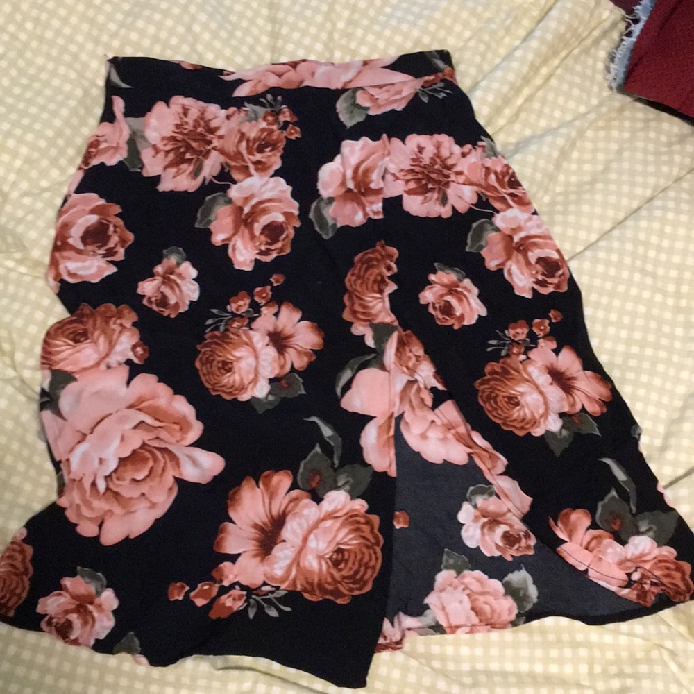 Floral wrap skirt